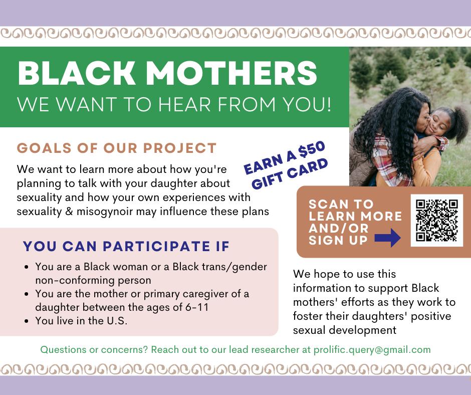 Black Moms Study Opportunity