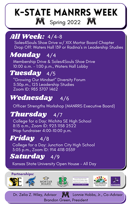 MANRRS Week flyer