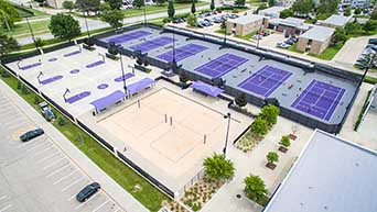 Outdoor recreation courts at K-State Recreational Services