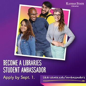 Know a student with a passion for libraries? Encourage them to apply for K-State Libraries Student Ambassadors.
