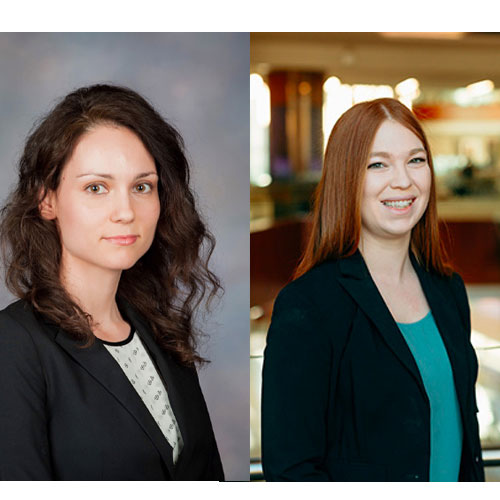Tsvetomira Bilgili (left) and Holly Loncarich (right) have been recognized by the Academy of Management.