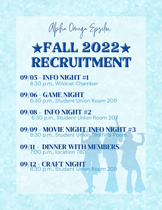 Recruitment Schedule Flyer