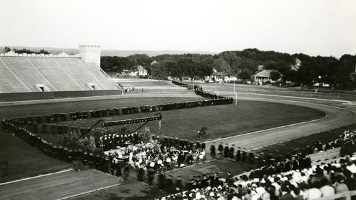 1934 Commencement in Memorial Stadium