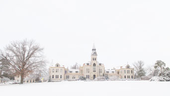 Anderson Hall in the winter