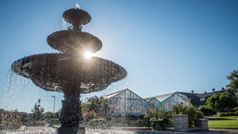 Fountain at Kansas State University Gardens