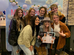Manhappenin magazine's editorial team celebrates the release of its fall edition at 785, in Aggieville, in November 2021.