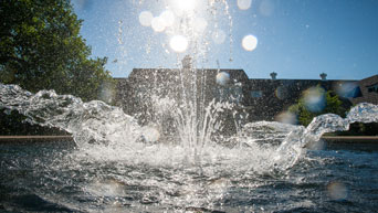 Fountain at Kansas State University Gardens