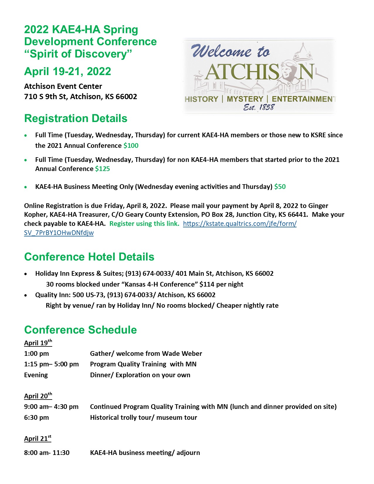 2022 KAE4-HA Spring Flyer