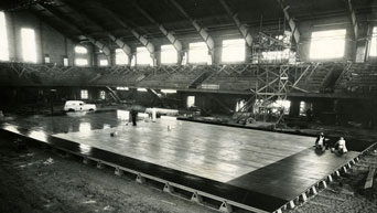 Ahearn Field House under construction