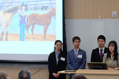 Chinese pre-veterinary students give a presentation