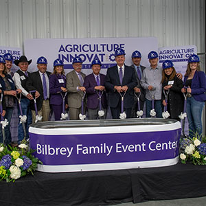 K-State officials and others were on hand to symbolically break ground on the Bilbrey Family Events Center Dec. 15.