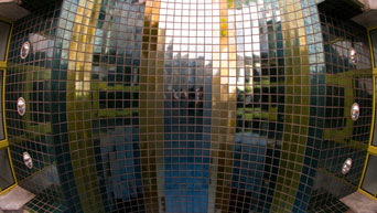 Tiled archway at the Marianna Kistler Beach Museum of Art
