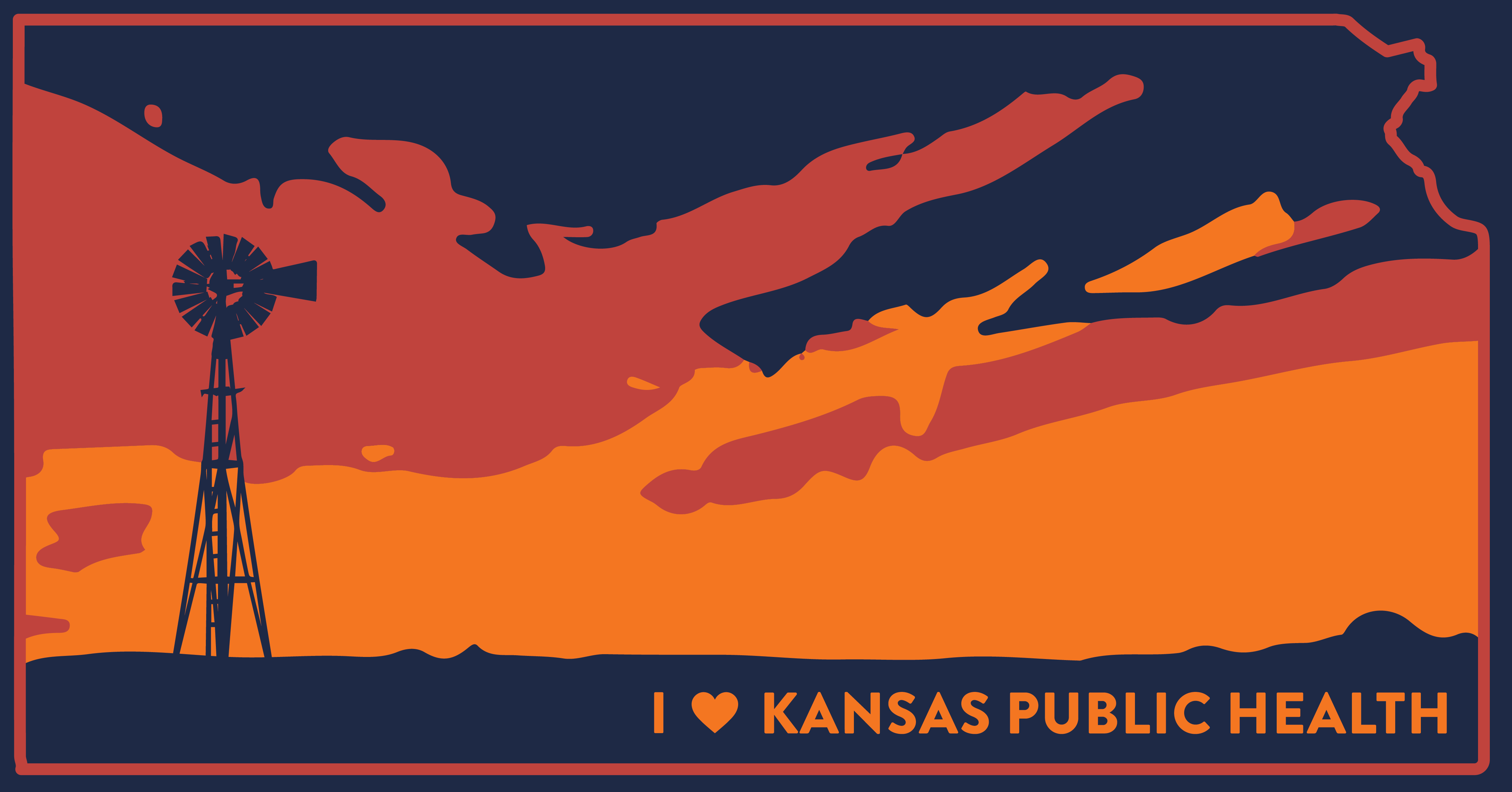 Kansas loves public health logo