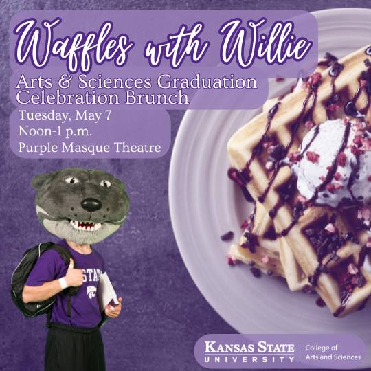 Graphic with image of Willie the Wildcat and waffles. Also event details