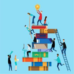 graphic of curiosity and science, Ted Talk