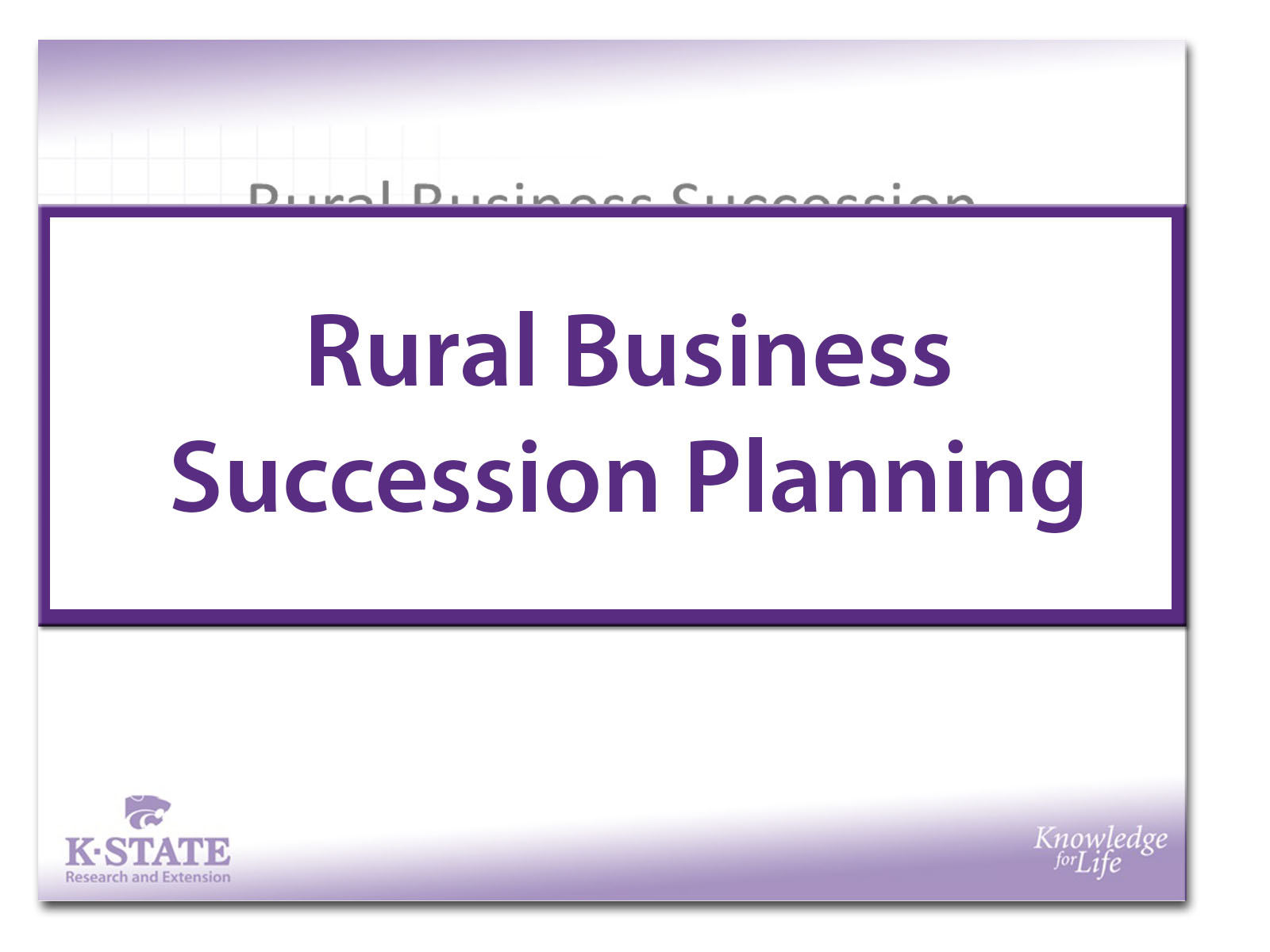 Rural Business Succession Planning