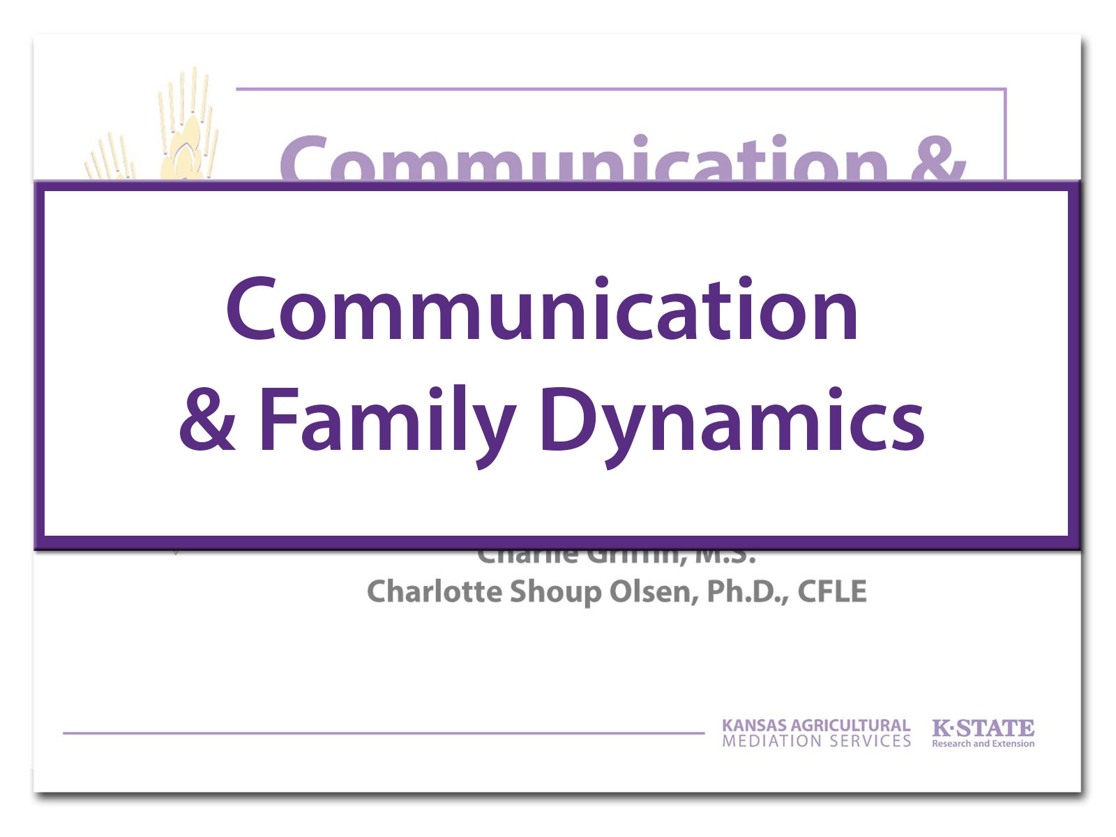 Communication & Family Dynamics