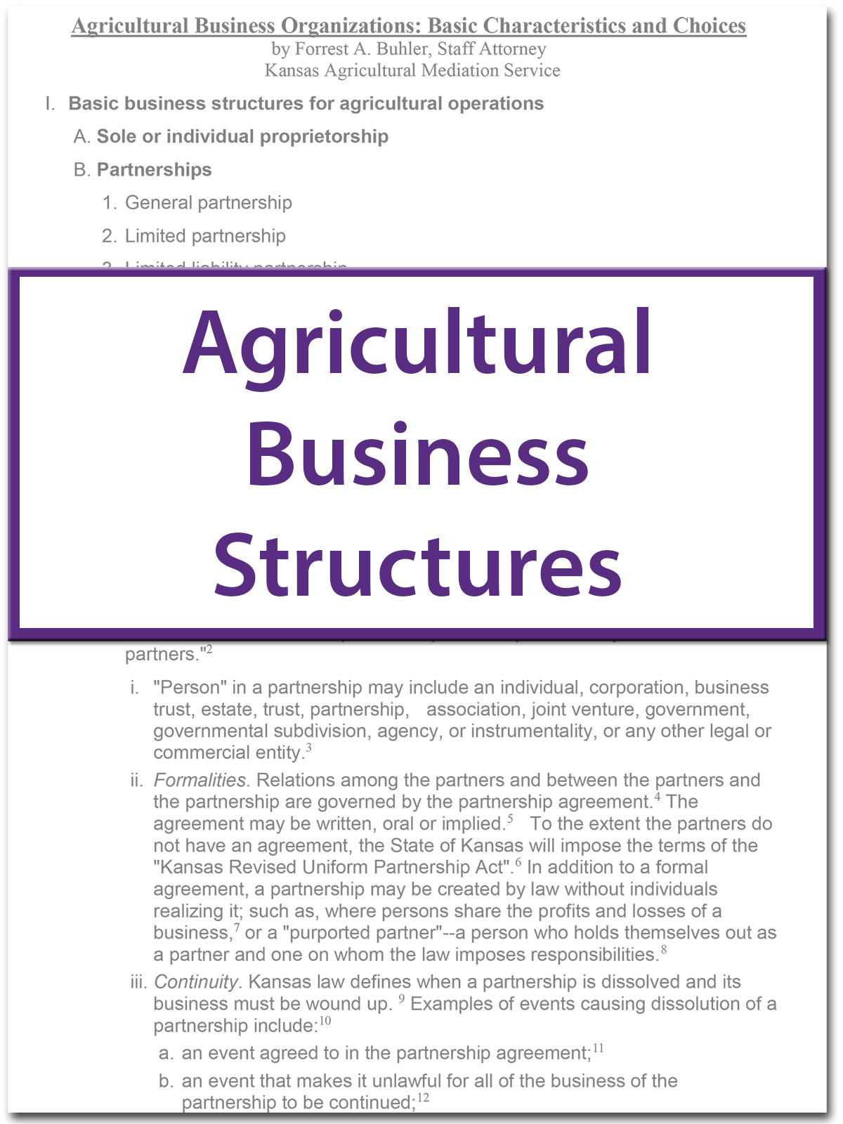 Ag Business Structures