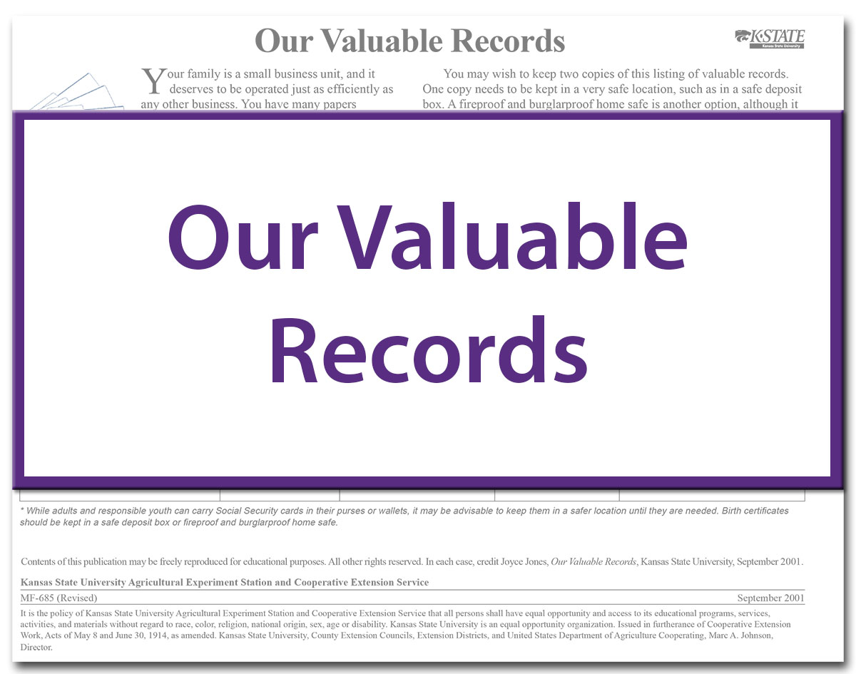Our Valuable Records