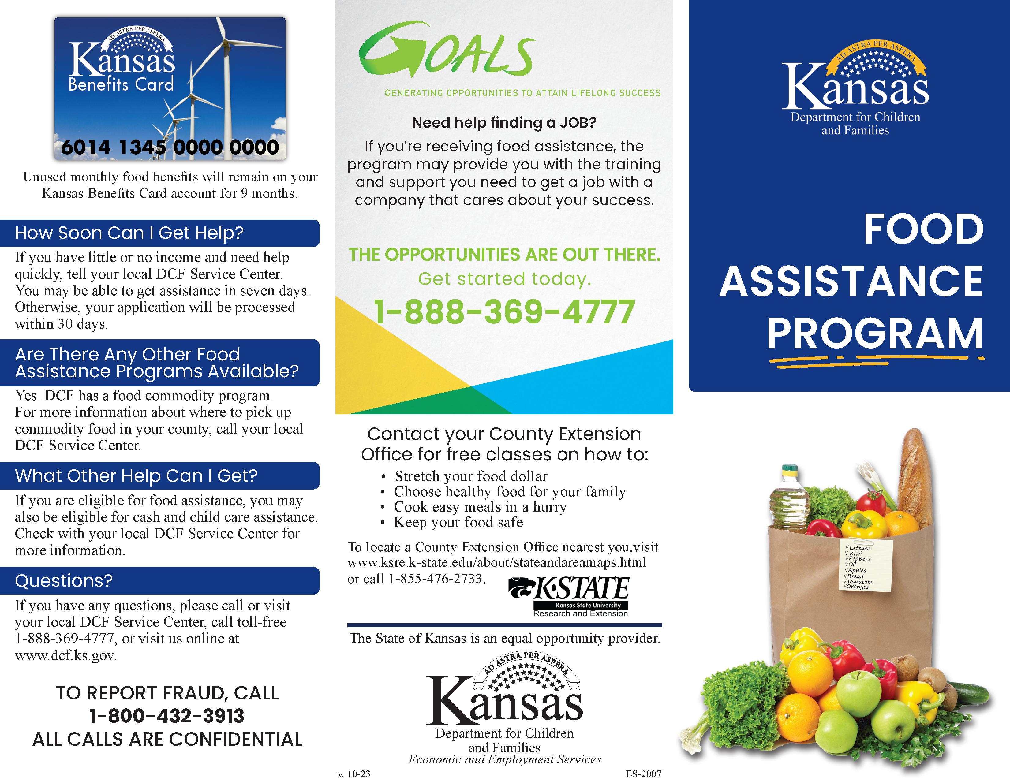 food assistance brochure
