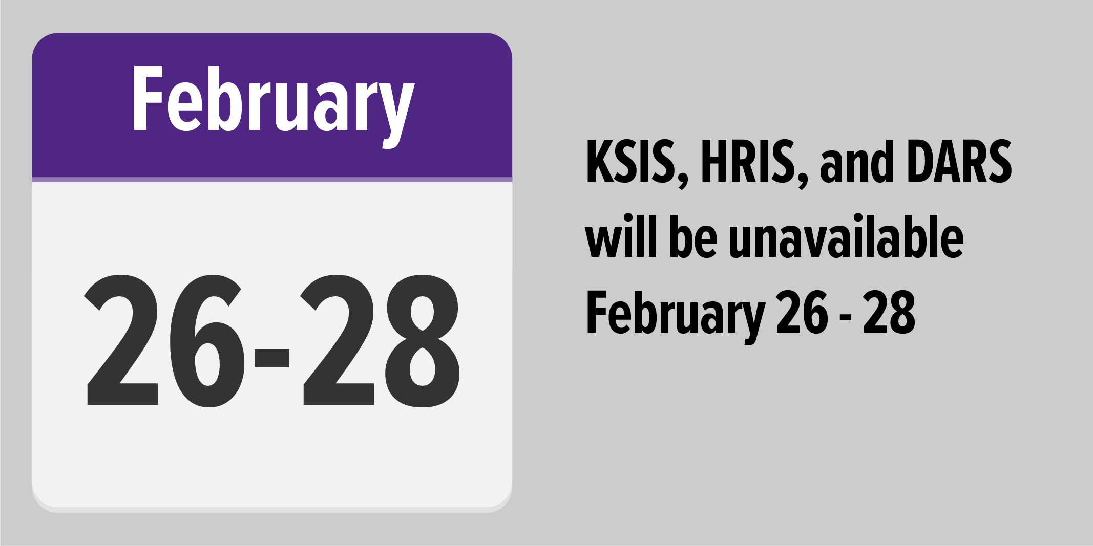Upgrade Feb. 26-28