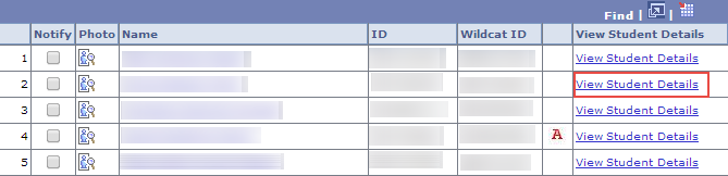 Click View Student Details