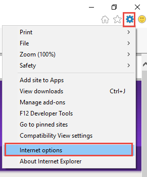 Internet Explorer Options