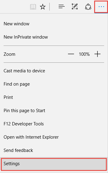 Microsoft Edge Settings