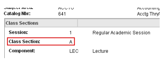 Class Section