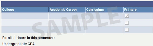 Confirm Your Academic Information