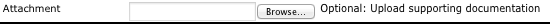 Browse to attach files