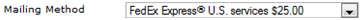 Select FedEx Mailing Method