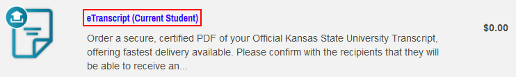 Select eTranscript