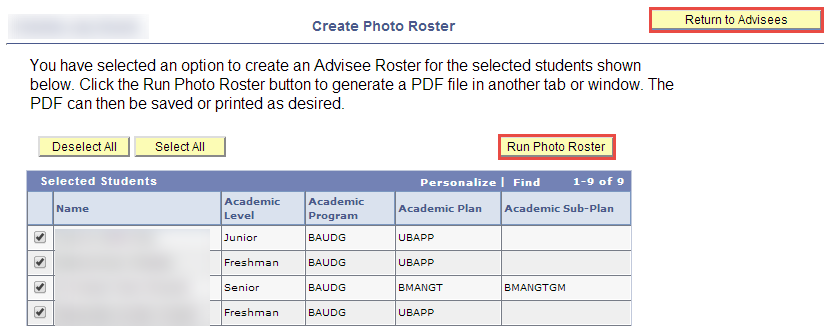 Create Photo Roster