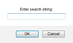 Enter Search String and click OK