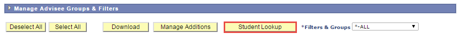 Advisee Student Lookup