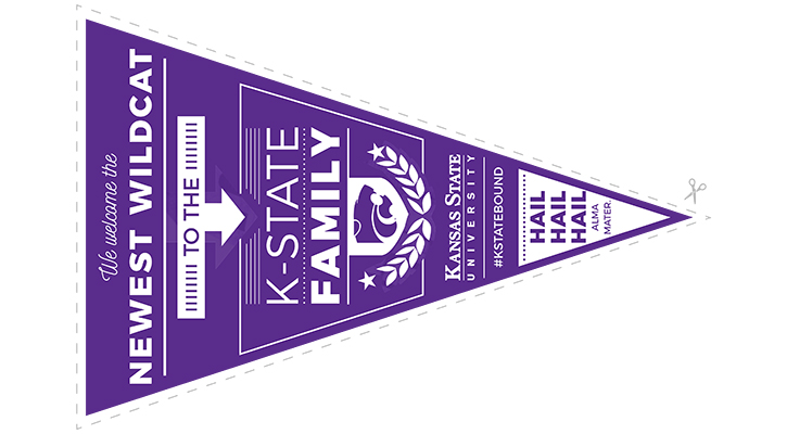 K-State printable acceptance pennant