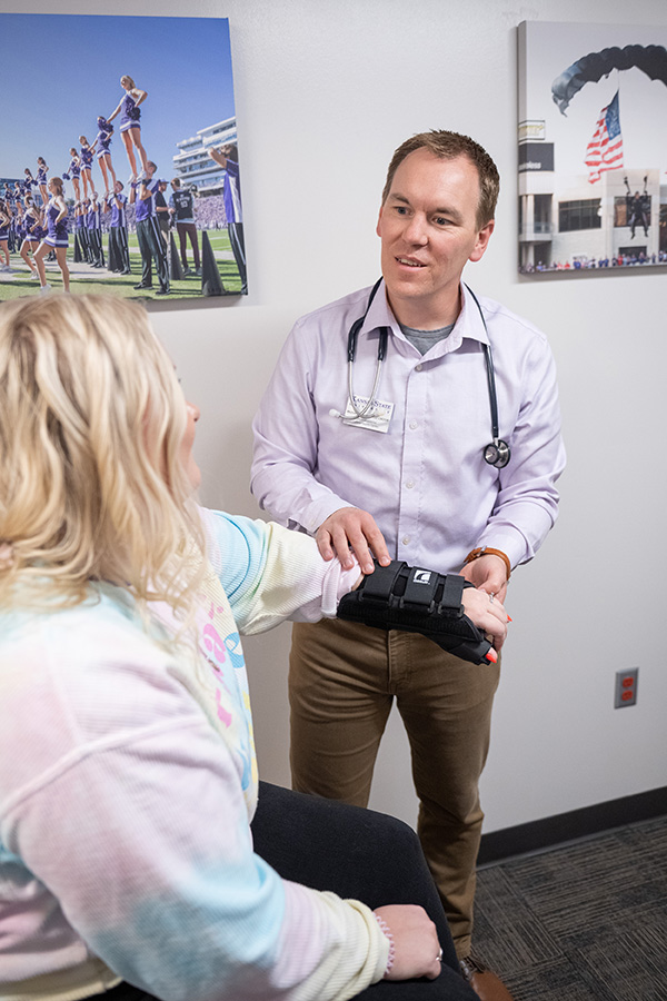 Doctor with patient