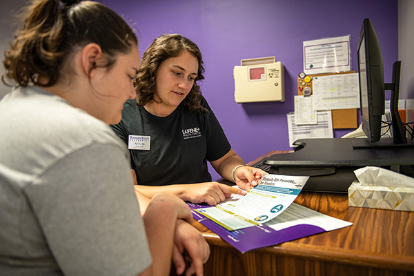 Nurse providing travel consult