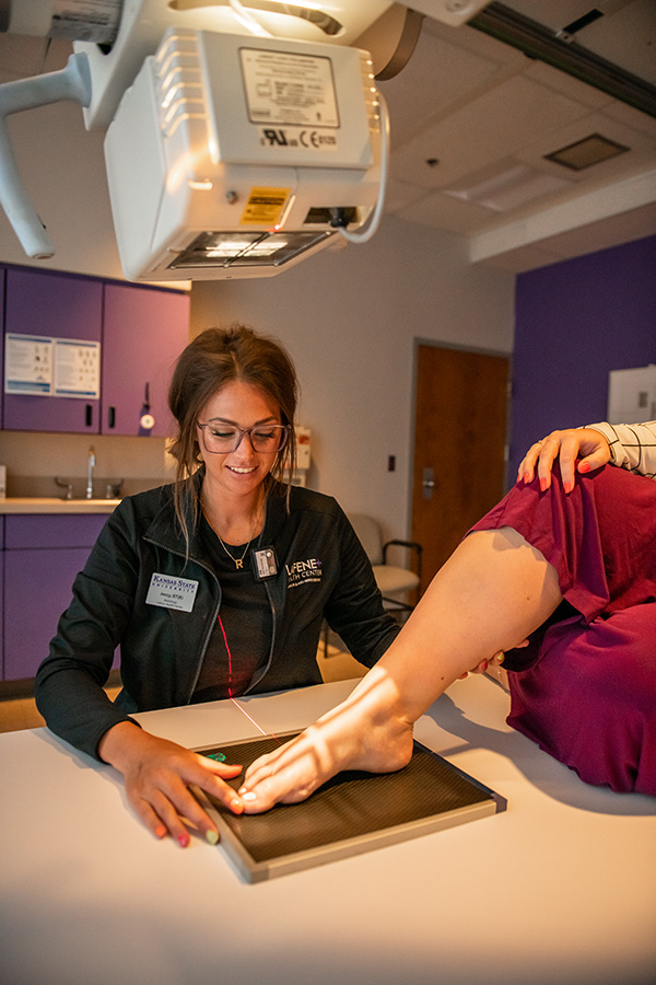 Radiology Technician doing an x-ray