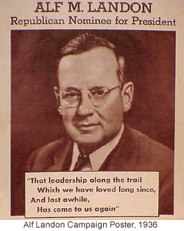 Alf Landon Campaign Poster, 1936