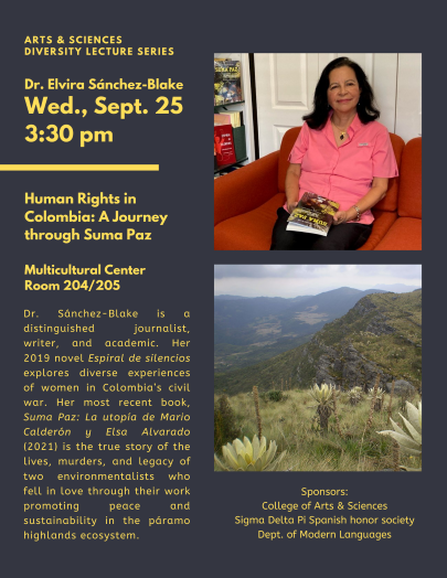 Arts & Sciences Diversity Lecture Series Elvira Sanchez-Blake