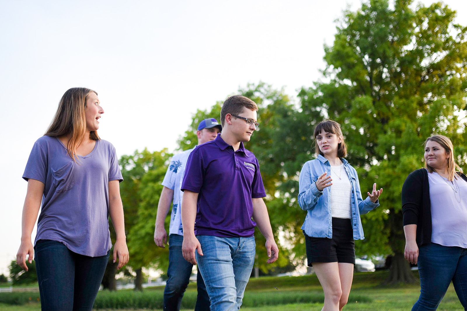 Students walk and talk