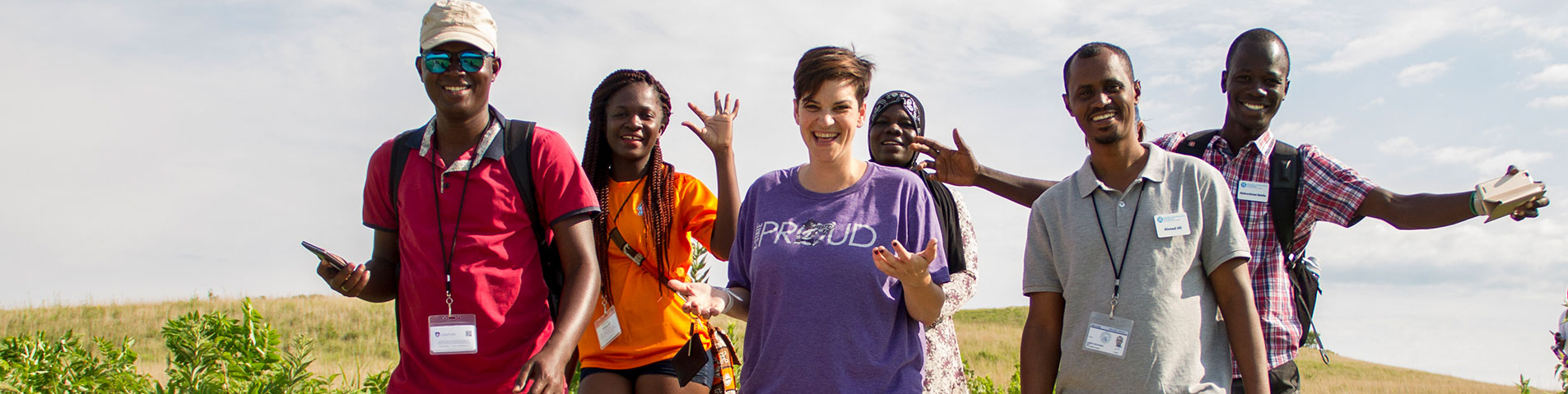 YALI participants hike the Konza Prairie trails