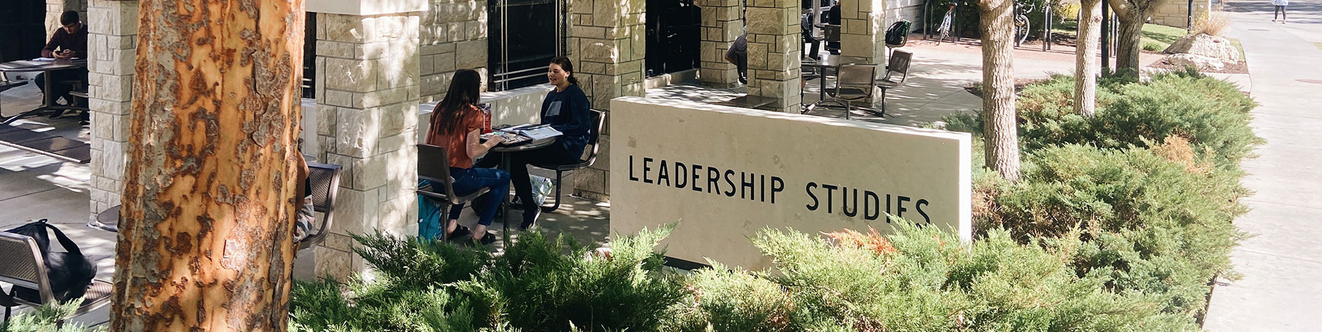Leadership studies building sign