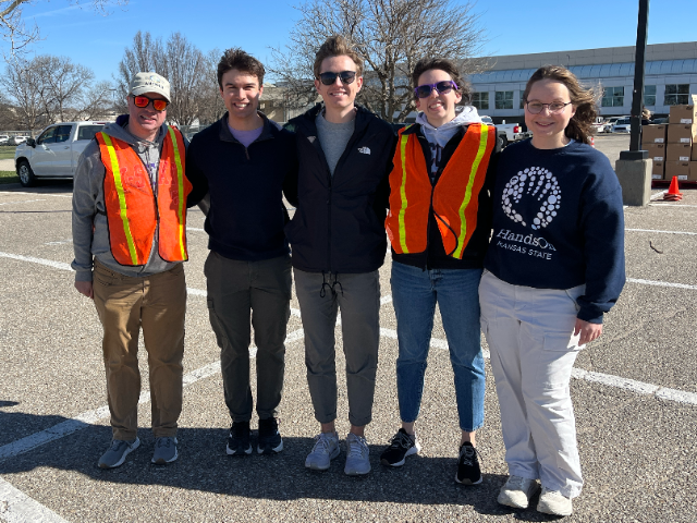 Volunteers at April Food Distribution