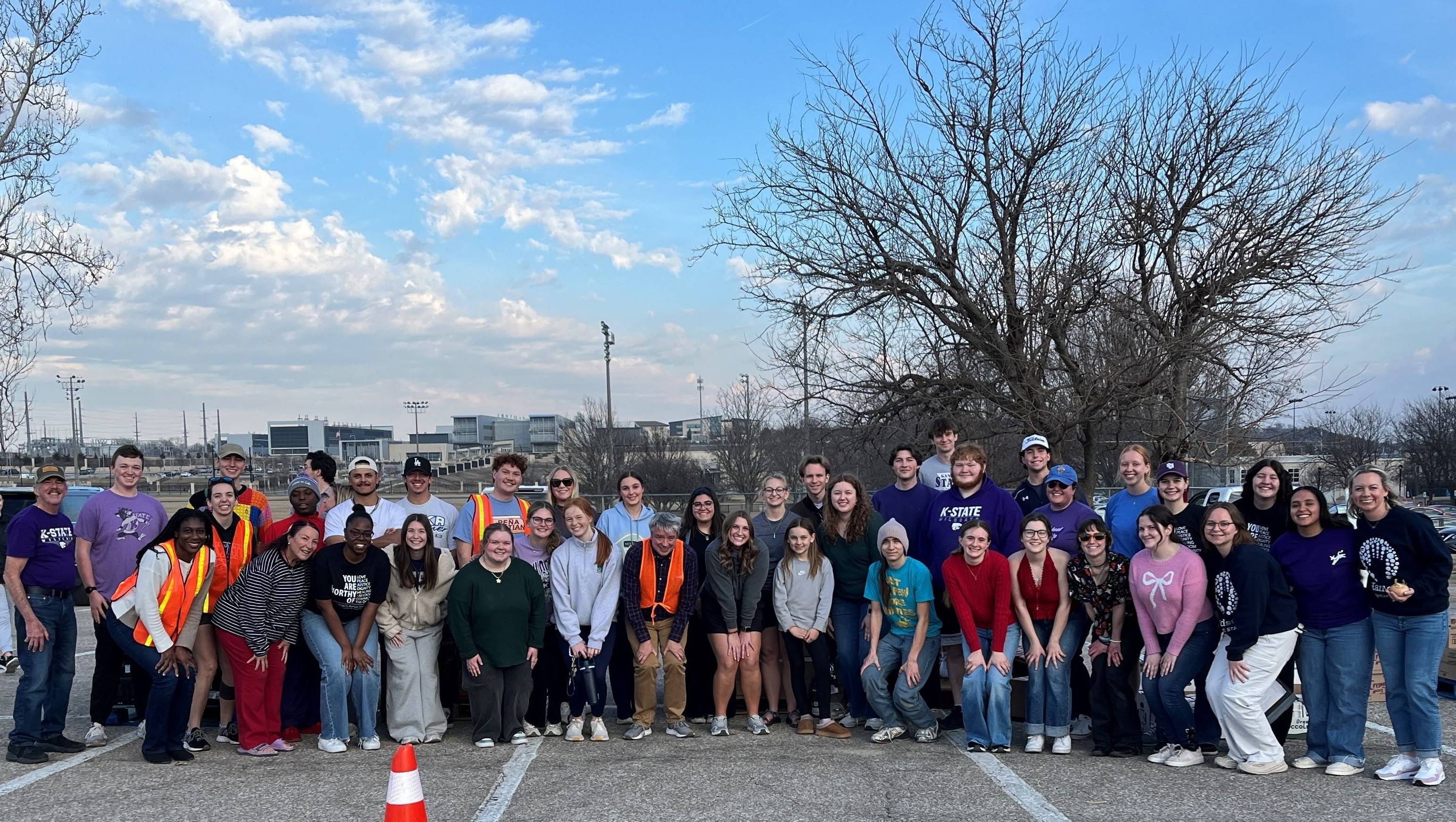 Volunteers for the February Mobile Food Distribution. 