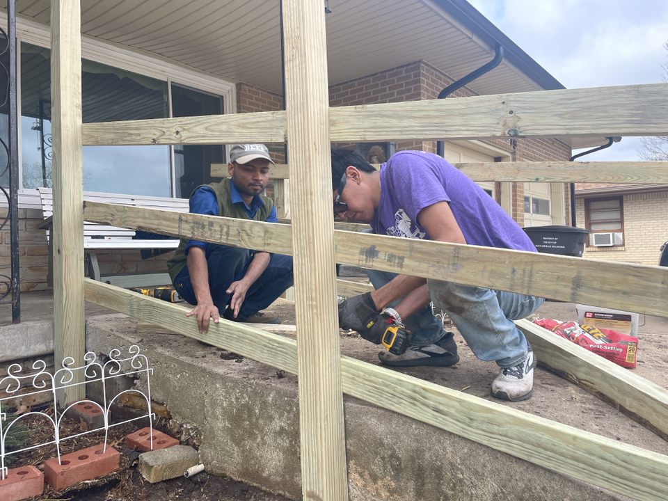 Student selfie in Guatemala Students build an accessible ramp