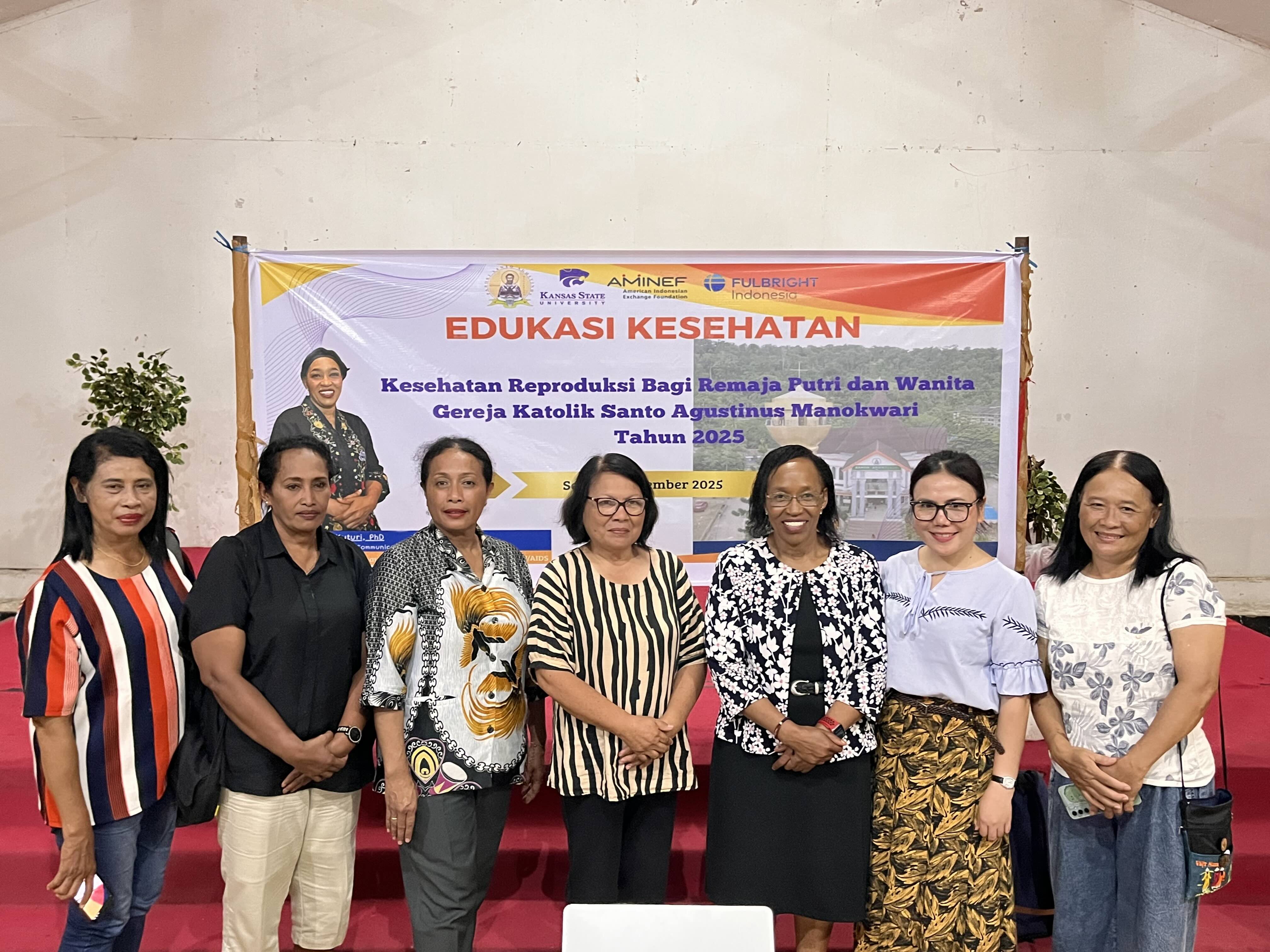 Nancy Muturi giving lecture in Indonesia