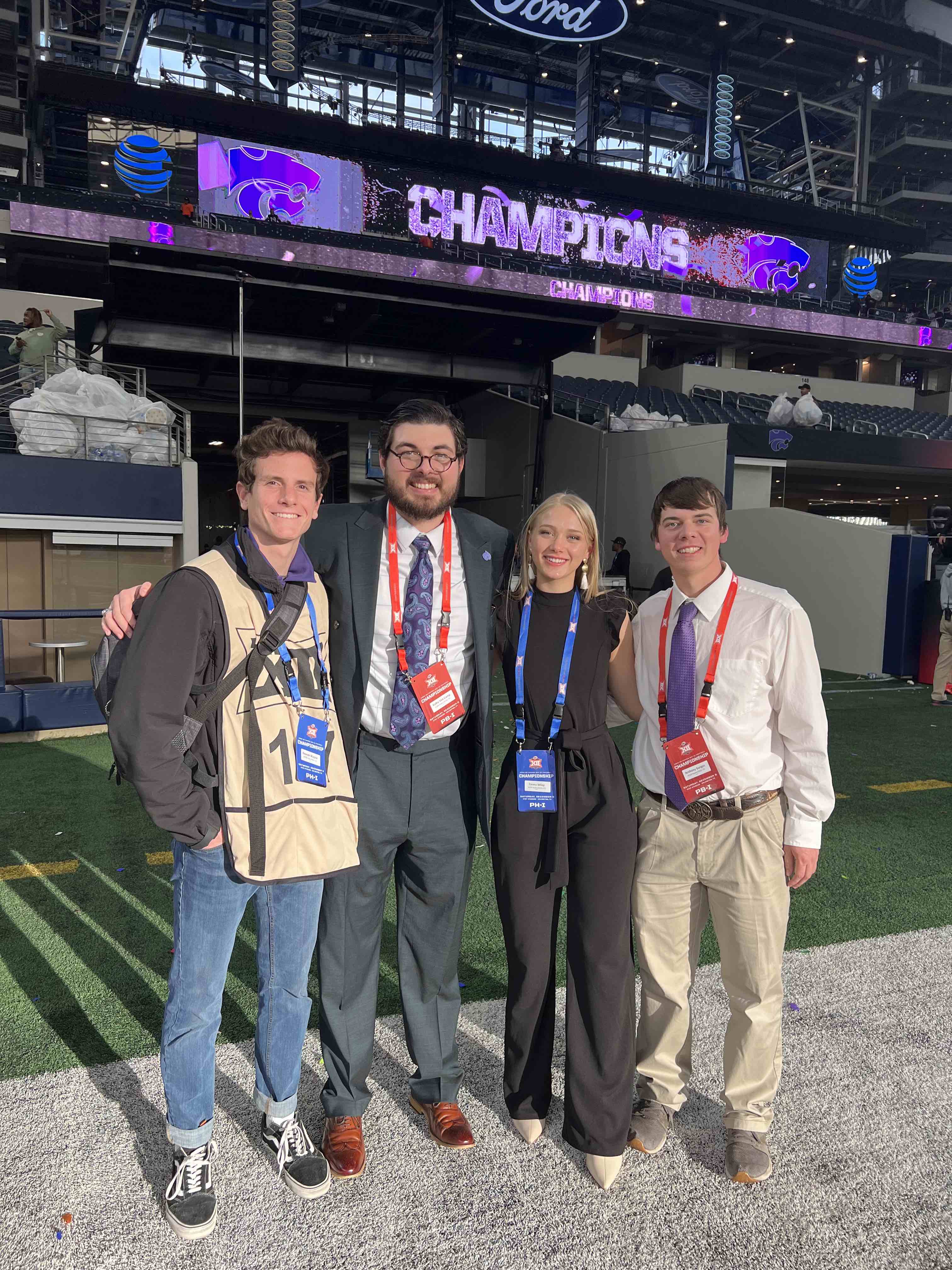 Wildcat Electronic Media students at AT&T Stadium